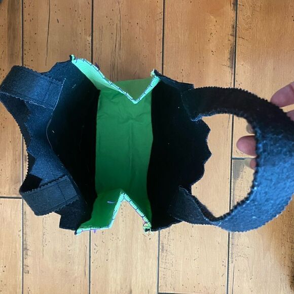 Lot of 4 Target Black Felt/Fabric Halloween Trick or Treat Bags w/Purple Bat. - Picture 7 of 9